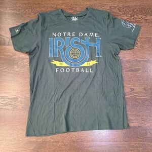 NWT Notre Dame Irish Football T-Shirt - Green Sz.2XL